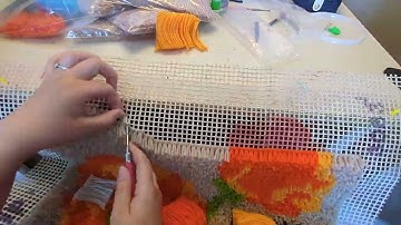 finishing a latch hook rug