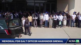 Memorial for Galt Police Officer Harminder Grewal, who was killed while headed to the Caldor Fire