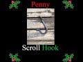 Rusty Hammer Forge Christmas Ideas: Penny Scroll Hooks