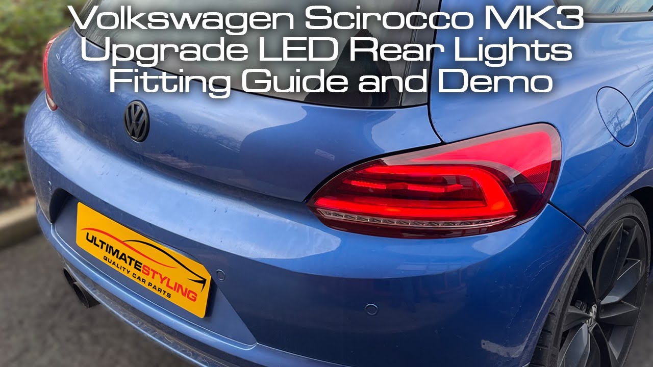 VW Scirocco MK3 Upgrade Tail Lights Fitting Guide with Startup Animation and Dynamic Indicators Demo