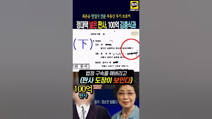 최은순 무죄 판사, 김충식과 100억원 부동산을 ~ 구입 !!