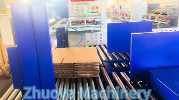 Fully automatic folder gluer machine +automatic  PP strapping machine