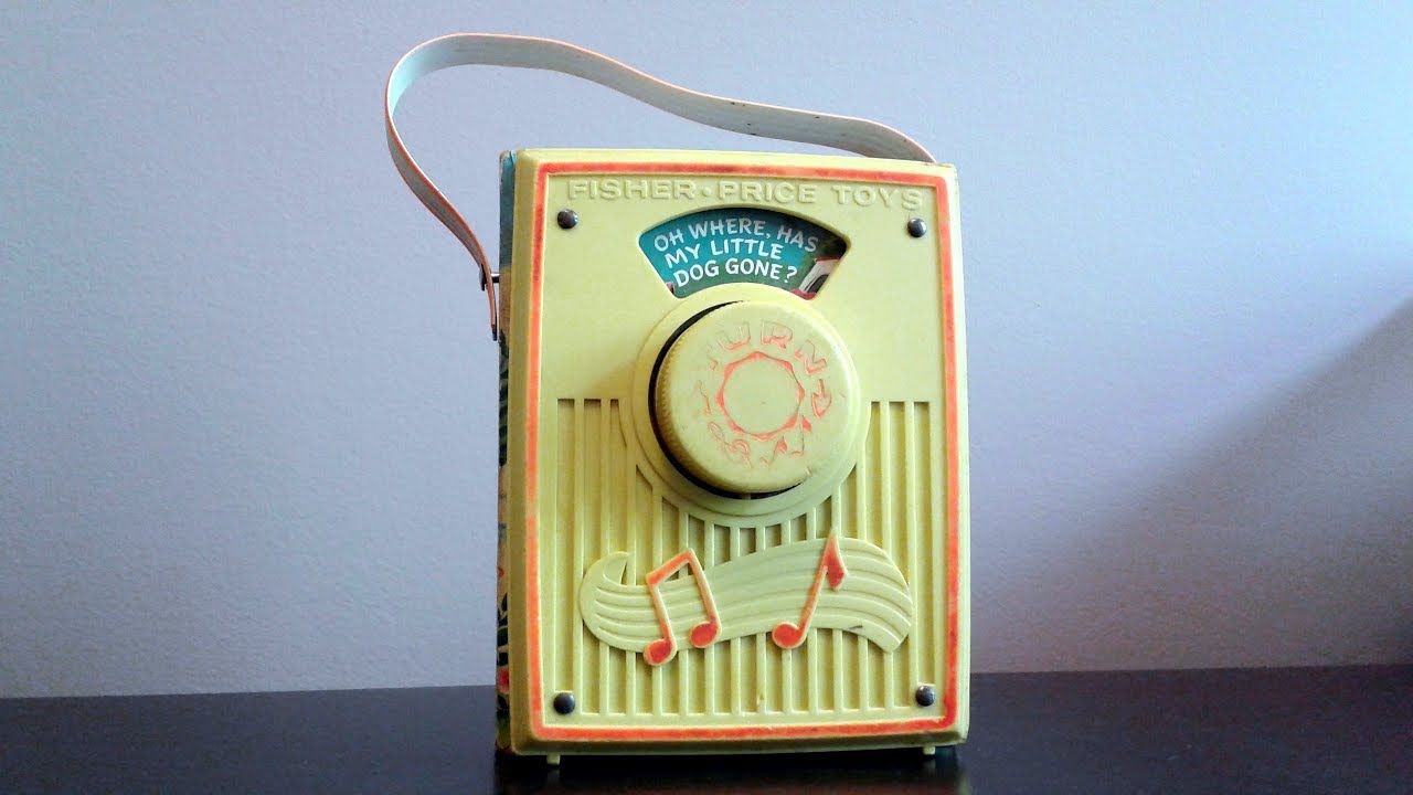 Vintage Fisher Price Pocket Radio, "Oh Where, Has My Little Dog Gone?" 