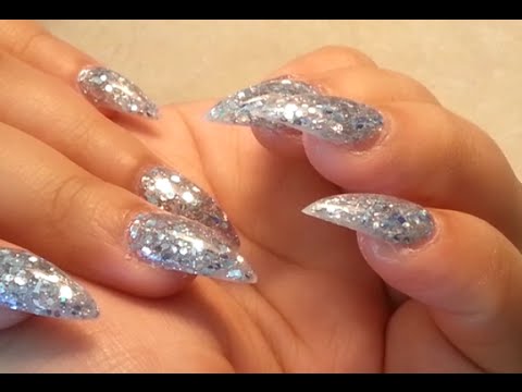 Silver Glitter Acrylic Powder. - YouTube