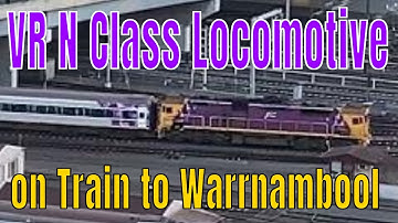 VLine N Class Leaves Melbourne Southern Cross with 1900 Service to Warrnambool