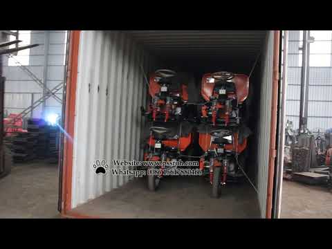 How we put and fasten 16 sets electric mini dumpers in 40HC container