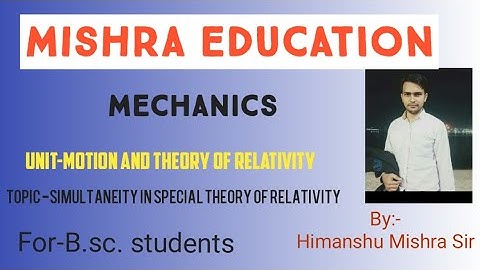Simultaneity in special theory of relativity