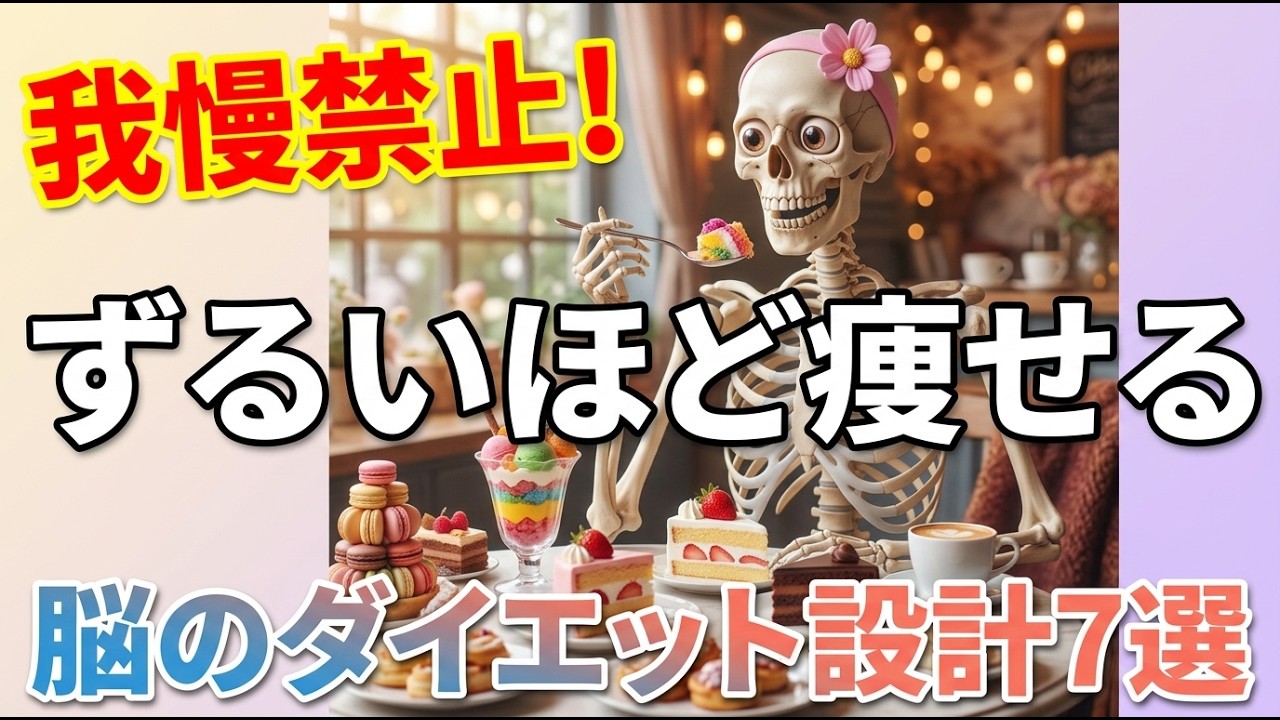 我慢禁止。ずるいほど痩せる“脳のダイエット設計”7選 #ダイエット#脳科学#食生活#ストレス#アンチエイジング#骸骨#雑学