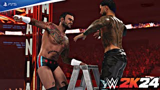 WWE 2K24 - CM Punk vs. Jey Uso - TLC Match!