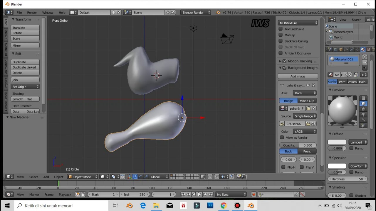 TUTORIAL MEMBUAT PAHA & SAYAP AYAM MENGGUNAKAN APLIKASI BLENDER | 3D ...