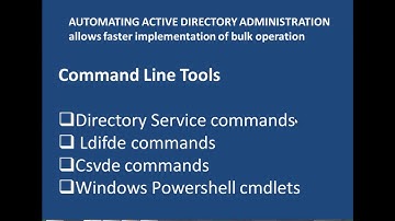 Automating Active Directory Administration using command line tools - etechtraining.com