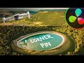 DROHNE + CORNER PIN // Davinci Resolve Title Tutorial // FUSION