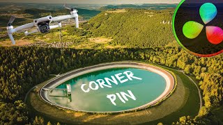 DROHNE + CORNER PIN // Davinci Resolve Title Tutorial // FUSION