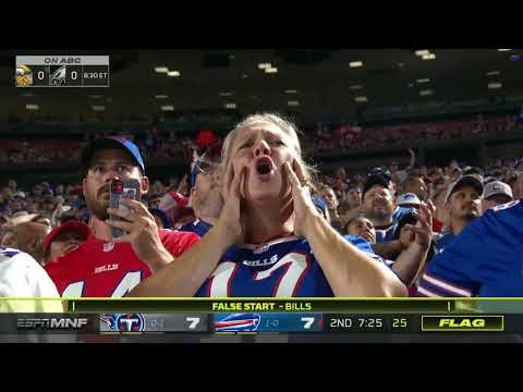 Josh Allen RARE missed throw & crowd doesn't like false start call