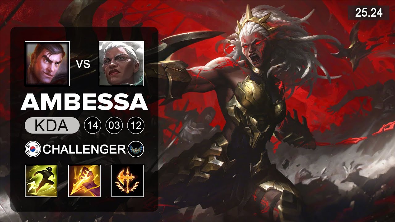 Ambessa vs Jayce Jungle - KR Challenger - Patch 25.24 Season 15