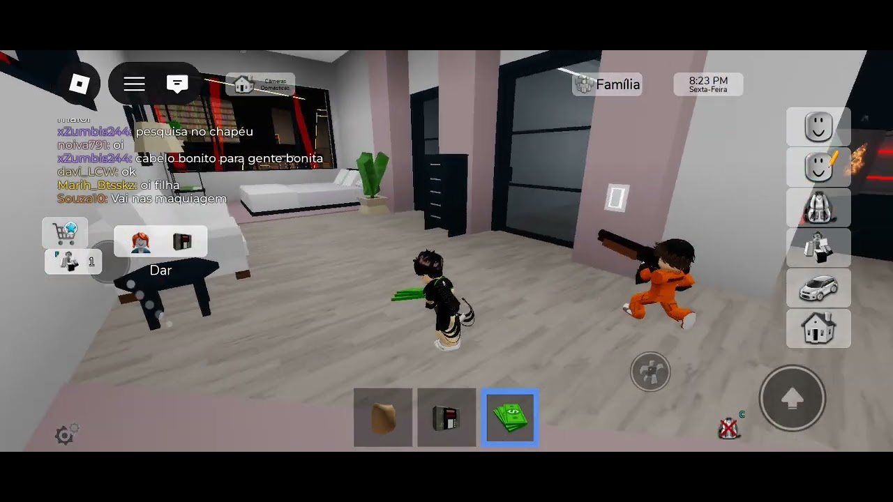 Eu e meu primo roubando casa no brookhavan kkkkk