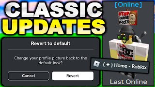 ROBLOX RE-ADDED AWESOME CLASSIC UPDATES! (ROBLOX NEWS)