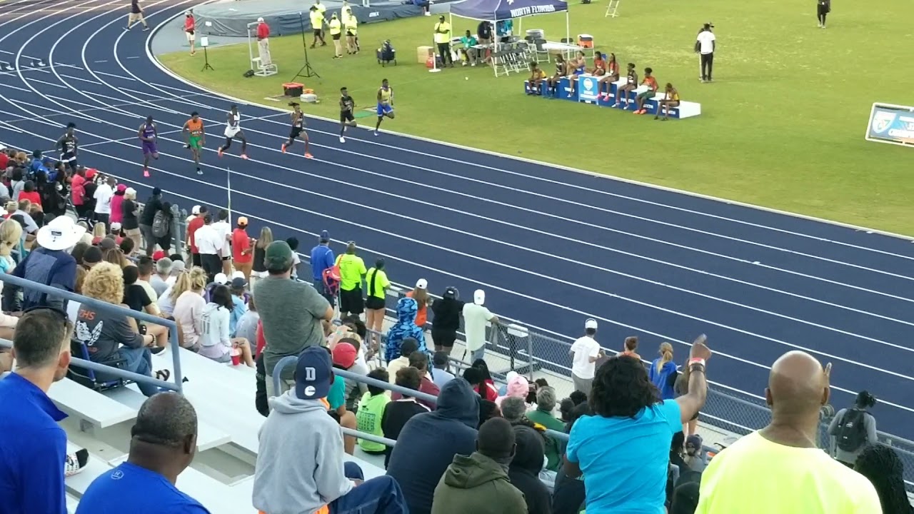 Fhsaa State Track Championship 2021 Boys 100m Heat 2 -  Josh "JT" Thomas 4th Place 10.60 seconds