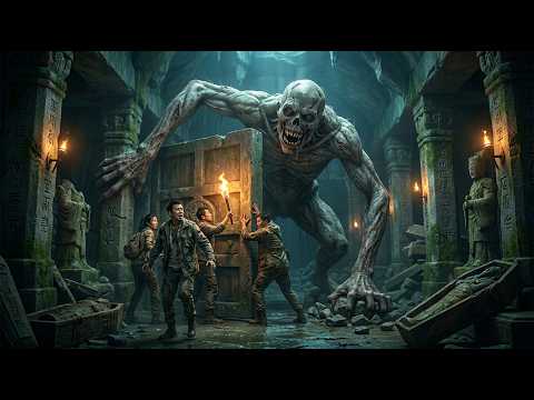 Ghost blows candle, eerie tomb devours explorers.
