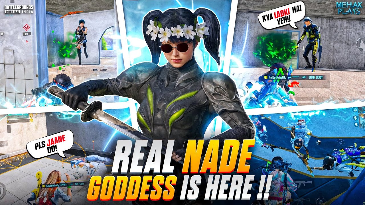 THIS GIRL NEVER MISS A SINGLE NADE!💀💣 | STREAMER VS MEHAK PLAYS | BGMI