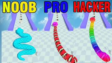 NOOB vs PRO vs HACKER in Snake Master 3D