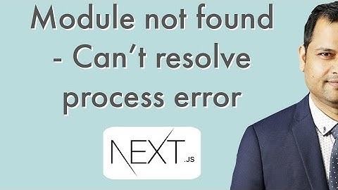 Module not found | Can