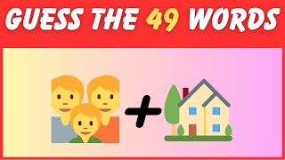 Guess The Word By Emoji | 49 Words Emoji Quiz