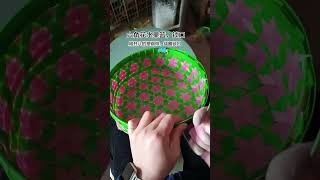 Hexagonal flower and fruit basket the lock mouth is made of plastic steel band with an 8-i