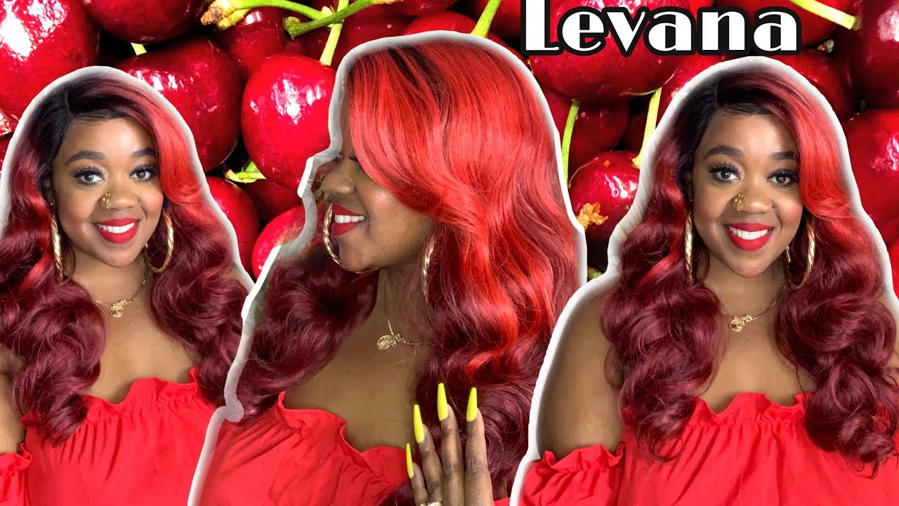 🍒ʀᴇᴅ! Oᴜᴛʀᴇ Cᴏʟᴏʀ Bᴏᴍʙ LEVANA ʜᴅ Lᴀᴄᴇ Fʀᴏɴᴛ Wɪɢ!