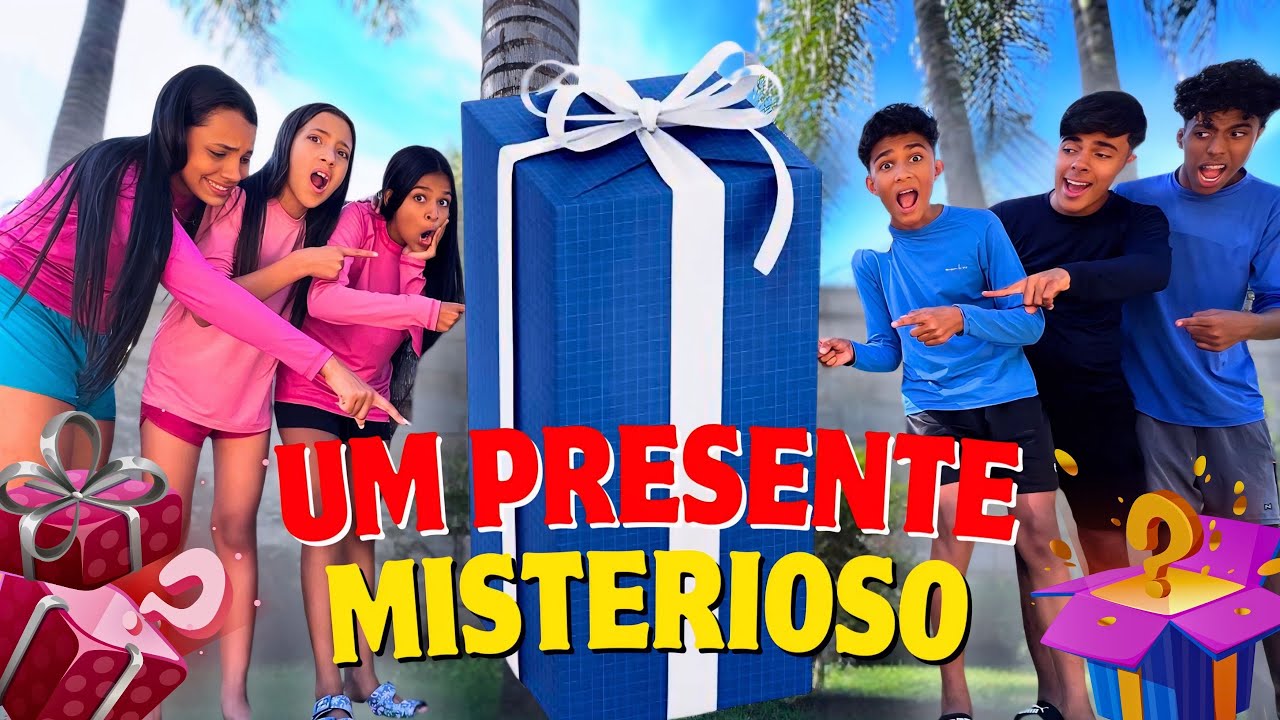 UM PRESENTE MISTERIOSO * algo estranho aconteceu! Feat Estevão , Gabriel, Duda e Felipe