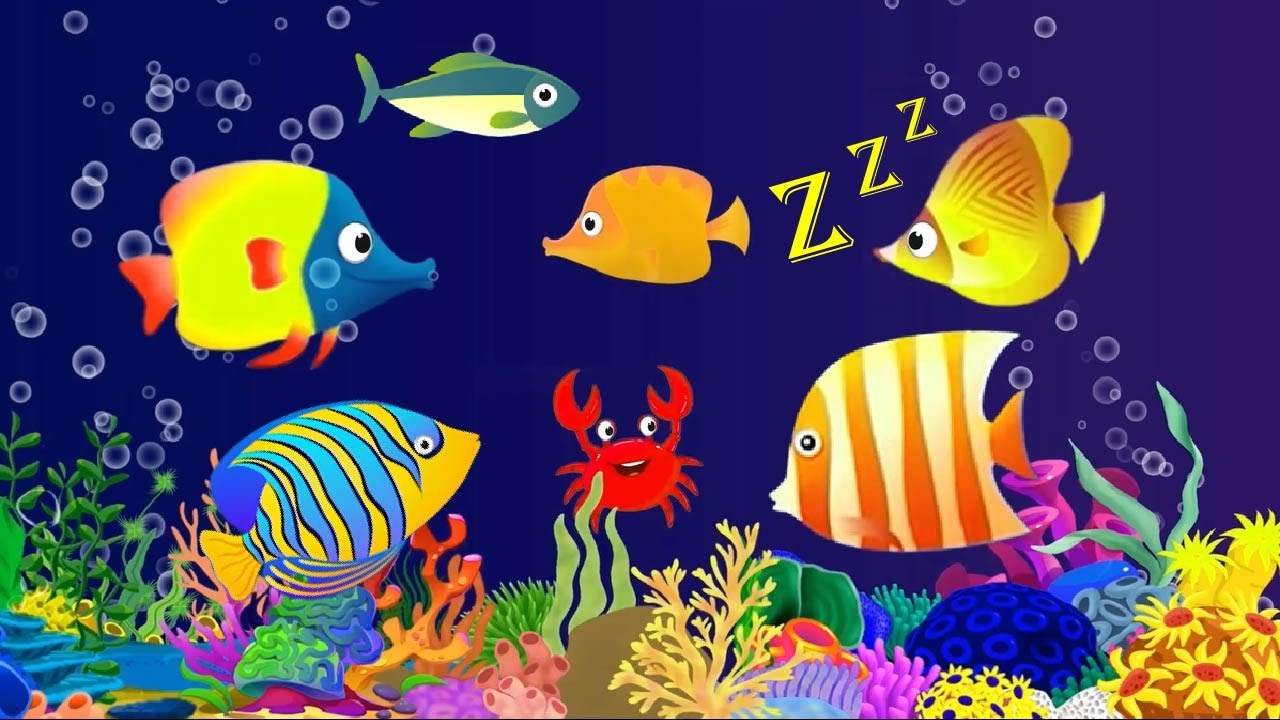 Baby Lullaby🐟Soothing fishes🐟Calming Undersea Animation🐟Aquarium #lullaby #sleepmusic #130