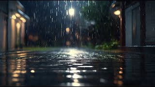 Nighttime Drizzle Rustic Landscape's Tranquil Symphony