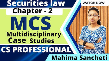 Multidisciplinary Case Studies | MCS CS Professional MDCS CS Prof.#csprofessional #youtube #csexams
