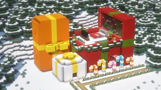 Minecraft: How To Build a Christmas Present House Tutorial(#4) | 마인크래프트 크리스마스 건축, 선물, 인테리어 by IrieGenie 75,836 views 1 year ago 28 minutes