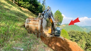 Riskiest Mountain Road Construction: Blasting a Pass with Excavator | Excavator Planet