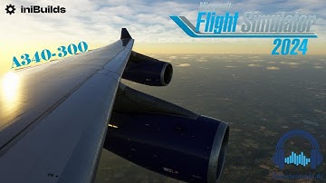 🌅 Inibuilds A340-300 Stunning Sunset Landing at Châteauroux, France | MSFS 2024 Realistic Approach