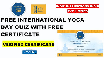 National Level Online Quiz On Interesting Facts About Yoga | Free Quiz Certificate Within 1 Minute