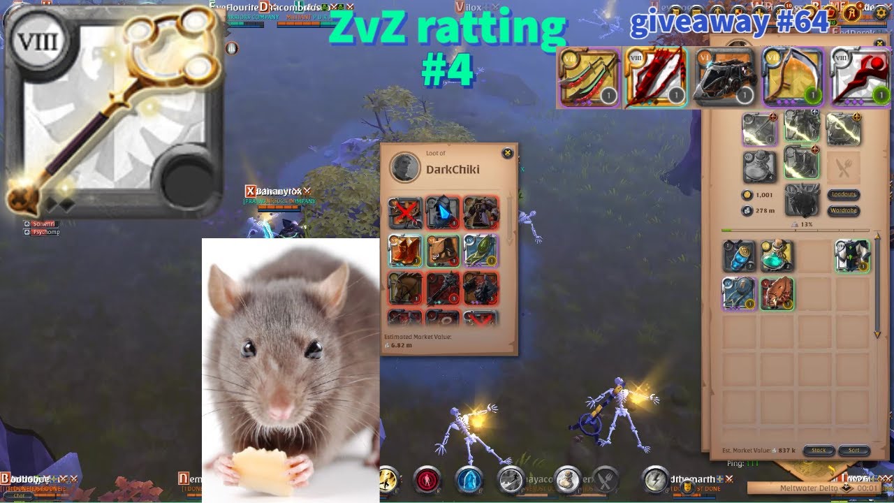 ZvZ ratting in Albion online 4 15 000 000 silver giveaway YouTube