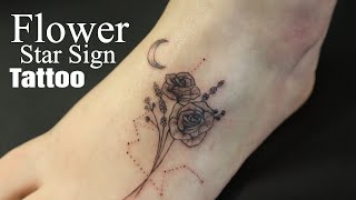 Birth Flower Foot Tattoo Time Lapse