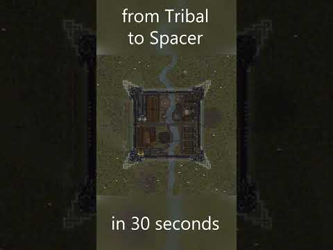 Rimworld Tribal to Spacer Timelapse