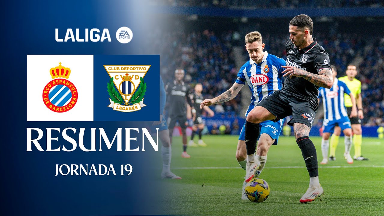 📹 RESUMEN RCD Espanyol 1 - 1 CD Leganés I J19 | LALIGA - YouTube