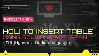 How to create a table using ROWSPAN and COLSPAN HTML Class 8