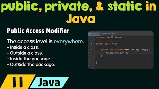 public, private, and static in Java
