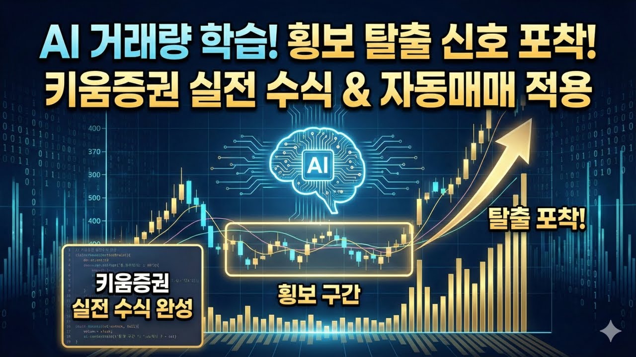 [키움증권수식만들기 60탄] AI가 거래량 패턴을 학습해 ‘횡보 탈출’ 지점을 실전 지표로 완성했다!