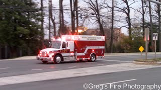 MCFRS Engine 720 & NIH Ambulance 751 Responding