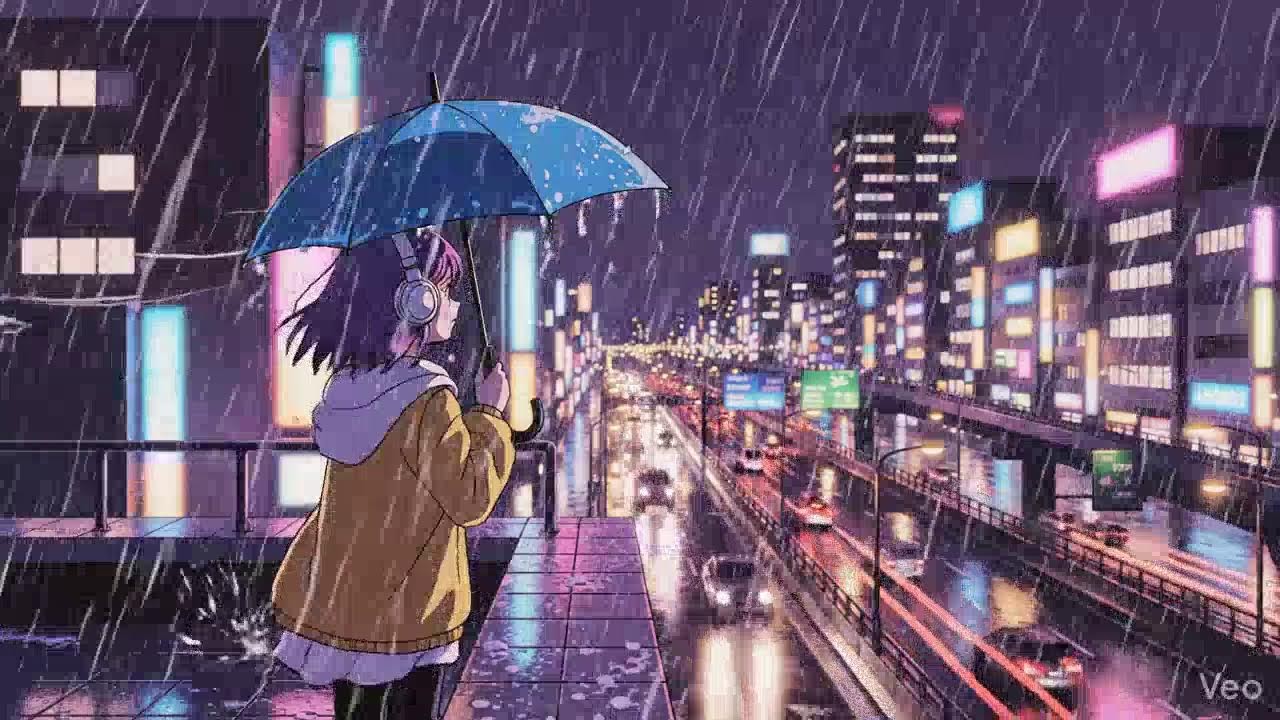 Rainy Night Lofi 🌧️ Japanese Neon City | Chillhop Study Beats