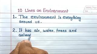 10 Lines on Environment in English | Short Essay on Environment for Kids & Students #essay