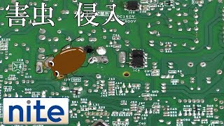 【nite-ps】 エアコン「5.害虫が侵入し、内部ショート」