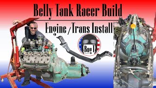 Belly Tank Racer Build  ep.14  Ford Flathead V8 and Transmission Install  Will it Fit?