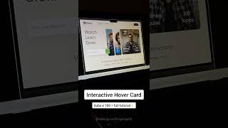 🔥Interactive Hover-card in Figma #figma #uidesign #tutorial #ui #figmatutorial